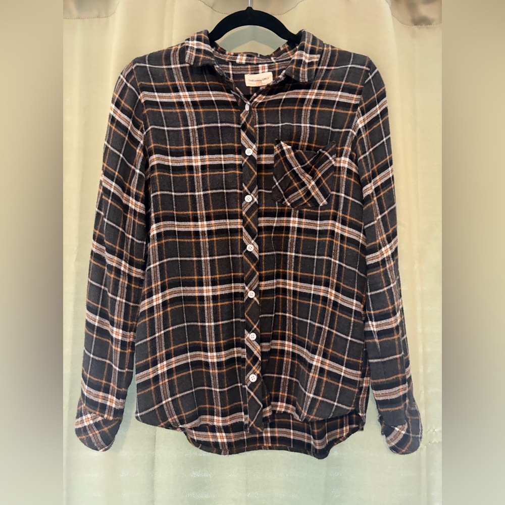 Thread & Supply Black and Brown Plaid Jacket